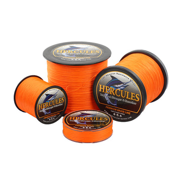 HERCULES Orange Fade Free Fishing Line 8 Strands 10LB-120LB PE Braided Fishing Line